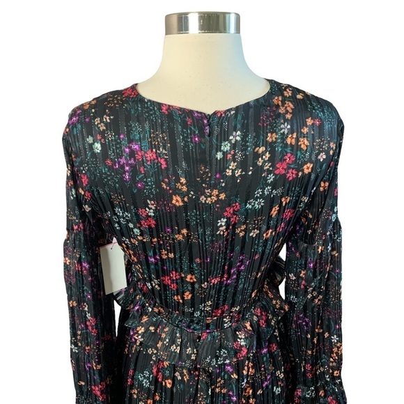 Riley & Rae Kate Floral Print Babydoll Dress Floral Print in Rich Black Size 2 - Picture 5 of 13
